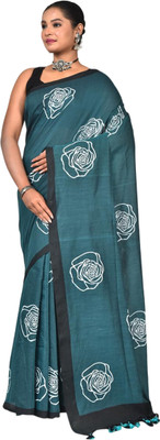 kalpana handloom Printed Handloom Pure Cotton Saree(Multicolor)