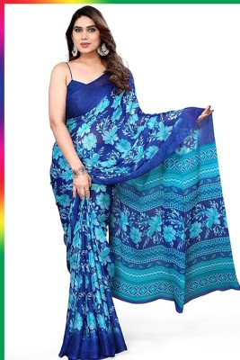 manika Printed Bandhani Chiffon Saree(Multicolor)