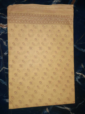 scope creations Printed Bollywood Cotton Blend Saree(Green)