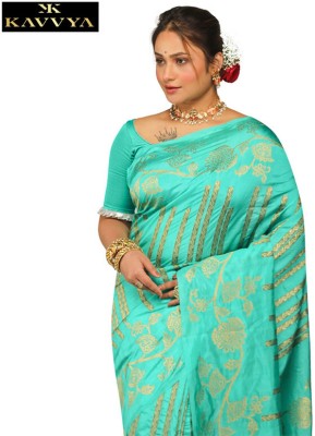 Kk Kavvya Crsk Woven Banarasi Silk Blend Saree(Green)