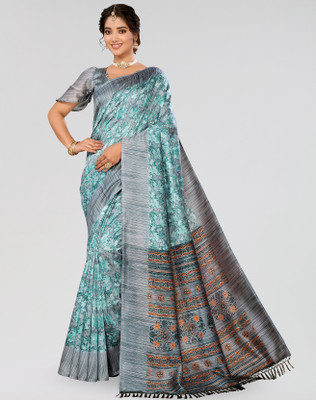 ANIRAV Woven Mysore Art Silk Saree(Green)
