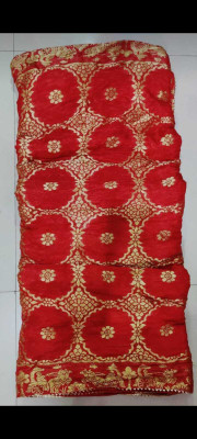 shri vinayak creations Woven Banarasi Art Silk Saree(Red)