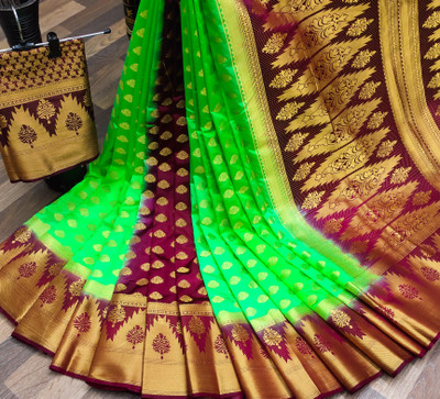 Balaji Dyed Banarasi Nylon Saree(Multicolor)