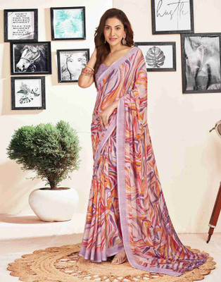 shiv textiles Geometric Print Bollywood Georgette Saree(Multicolor)