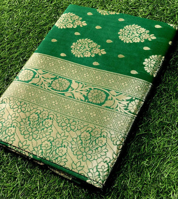 Jai Khodiyar Embellished Banarasi Jacquard Saree(Green)