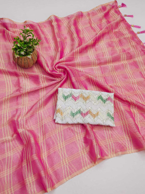 Sayal Creation Self Design Daily Wear Georgette Saree(Pink)