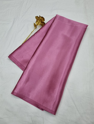 Arpita Fashion Solid/Plain Bollywood Pure Silk, Satin Saree(Pink)
