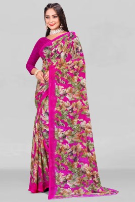 Leelavati Printed Daily Wear Chiffon Saree(Pink)