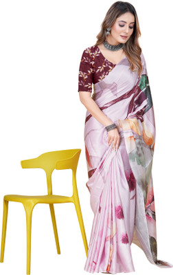 Caoimhe Printed Bollywood Crepe Saree(Multicolor)