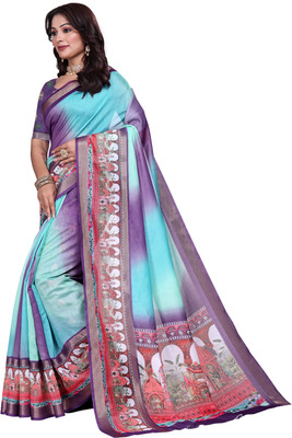 Gajal Woven Kanjivaram Pure Cotton, Cotton Silk Saree(Purple)