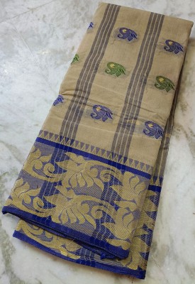 Jayantasaree Self Design Tant Pure Cotton Saree(Grey)