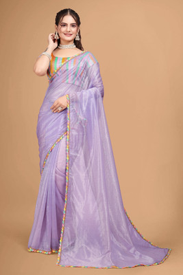 RE Renny Enterprise Embellished Bollywood Net Saree(Multicolor)