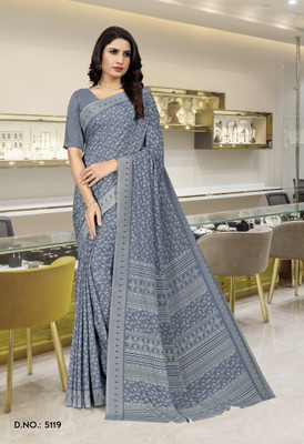 Vimla Printed Daily Wear Crepe Saree(Blue)