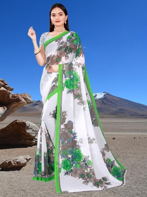 Saadhvi Digital Print Bollywood Georgette Saree(Multicolor)