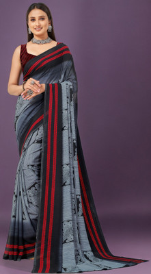 Divastri Printed Bollywood Georgette Saree(Grey)