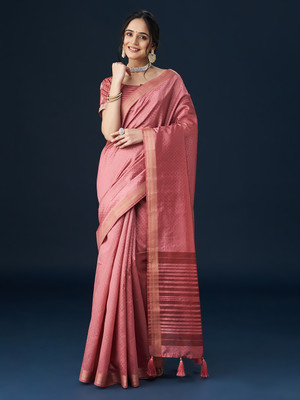KASEE Self Design Bollywood Silk Blend Saree(Blue)
