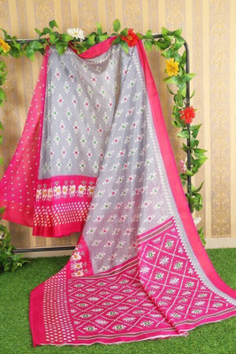 Saadhvi Self Design Bollywood Art Silk Saree(Grey)