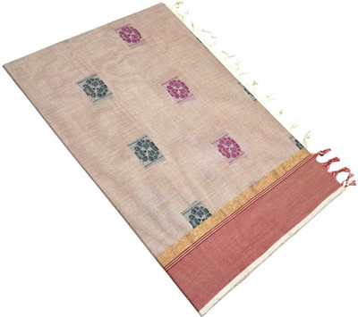 sri amman sarees Self Design, Woven Venkatagiri Pure Cotton Saree(Cream)
