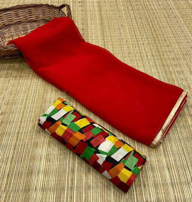 Sareez House Digital Print Bollywood Chiffon Saree(Red)