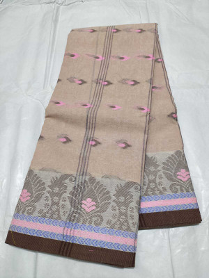 GHOSH TEXTILE Self Design Tant Pure Cotton Saree(Grey)