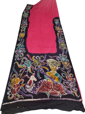 kalpana handloom Printed Handloom Pure Cotton Saree(Multicolor)