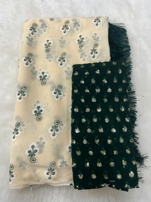 Ramdev Textiles Printed Assam Silk Art Silk Saree(Green, Beige)
