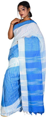 S.K. HOUSE Self Design Handloom Cotton Silk Saree(Multicolor)