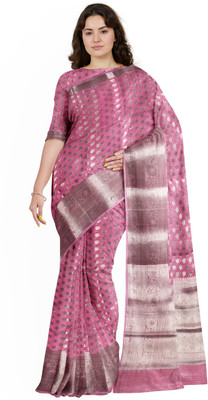 Sona sarees Self Design Banarasi Georgette Saree(Pink)