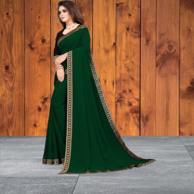 Samrudhh Enterprise Embroidered Bollywood Net Saree(Green)