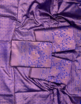 Heer Enterprise Woven Banarasi Art Silk, Jacquard Saree(Blue)