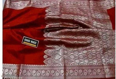 HouseOfCommon Printed Bollywood Satin Saree(Red)