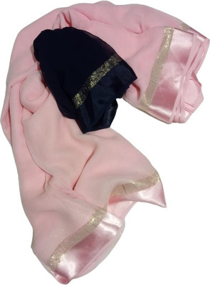 ELEGENCE FAB Solid/Plain Bollywood Viscose Rayon Saree(Pink)