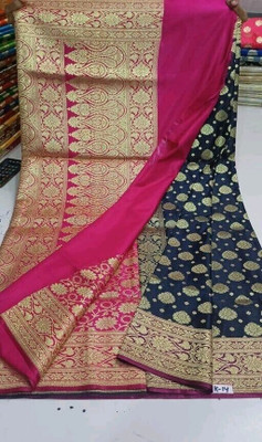 HouseOfCommon Woven Banarasi Jacquard Saree(Multicolor)