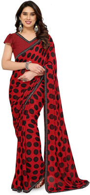 Moda Rapido Printed Bollywood Georgette Saree(Red)