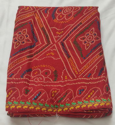Shikha creation Printed Bandhani Georgette Saree(Maroon)