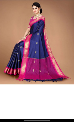 Mortal Textile Animal Print Assam Silk Cotton Silk Saree(Cream)