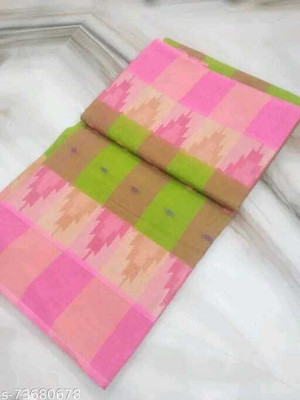 Sthaker Self Design Tant Pure Cotton Saree(Multicolor)