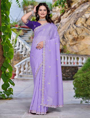 SHREENATHJI CREATION Embroidered Bollywood Chiffon Saree(Light Green)