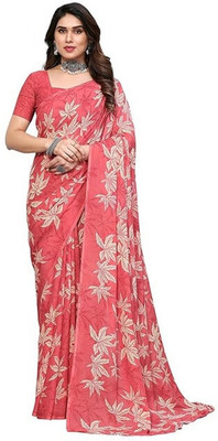 Aariya Trendz Geometric Print Bollywood Georgette Saree(Multicolor)