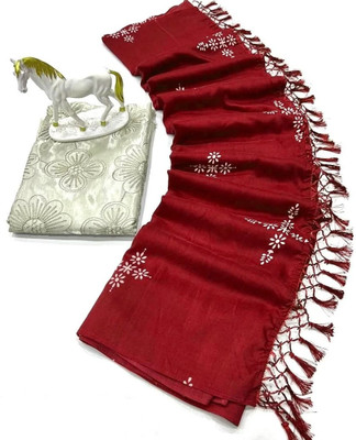 Julee Printed Banarasi Pure Silk Saree(Red)