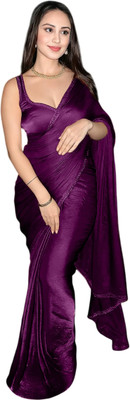 HERE&NOW Self Design Bollywood Organza Saree(Maroon)