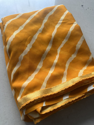 AARTI SELECTION Striped, Woven Bandhani Georgette Saree(Multicolor)