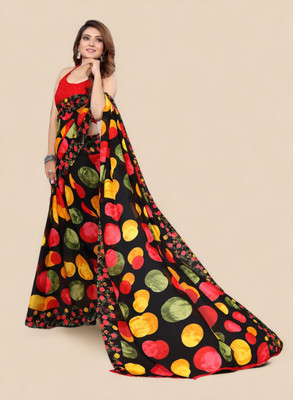 TTH Printed Bollywood Georgette Saree(Red)