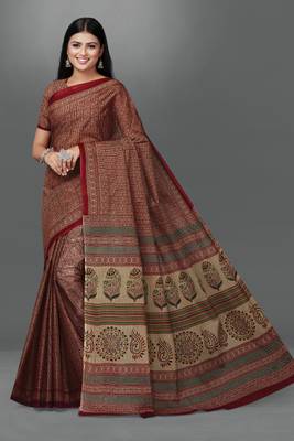 SHANVIKA Printed Bollywood Pure Cotton Saree