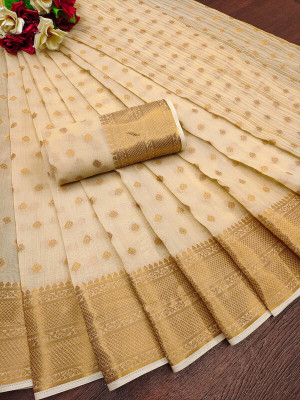 ShopGlobal Woven Banarasi Organza Saree(Multicolor)
