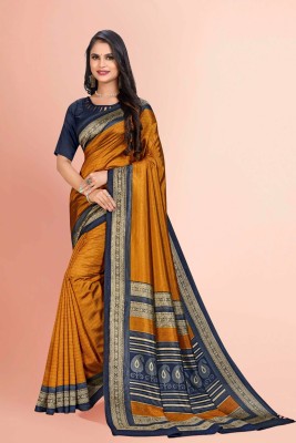 Vimla Printed Daily Wear Art Silk Saree(Mustard)