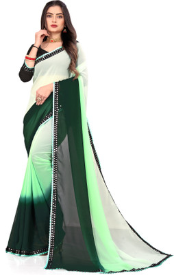 Fashion Day Self Design Bollywood Georgette Saree(Light Green)