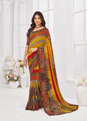 Laxmipati sarees Printed Daily Wear Georgette Saree(Multicolor)