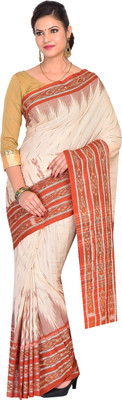 handloom paridhaan Printed Daily Wear Pure Cotton Saree(Beige)