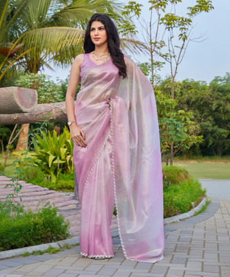 Sareemall Embellished Bollywood Organza Saree(Purple)